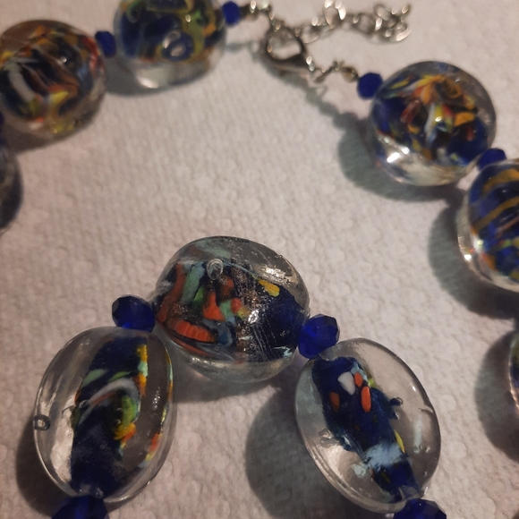 Murano glass necklace and bracelet - Picture 3 of 5